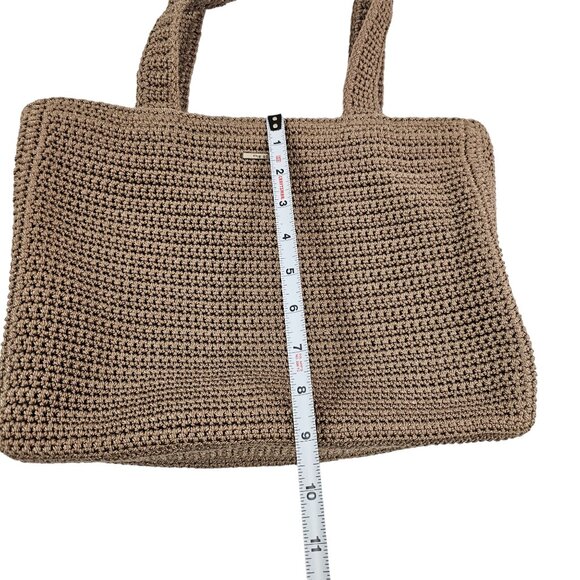 The SAK Crotchet Double Strap Brown Shoulder Handbag Purse - Picture 8 of 16